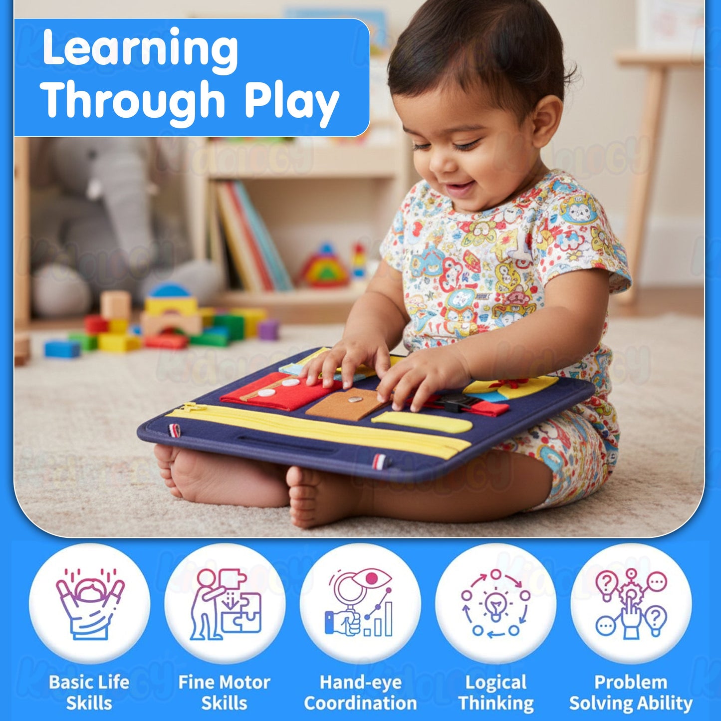 Montessori Kids Busy Board Cloth