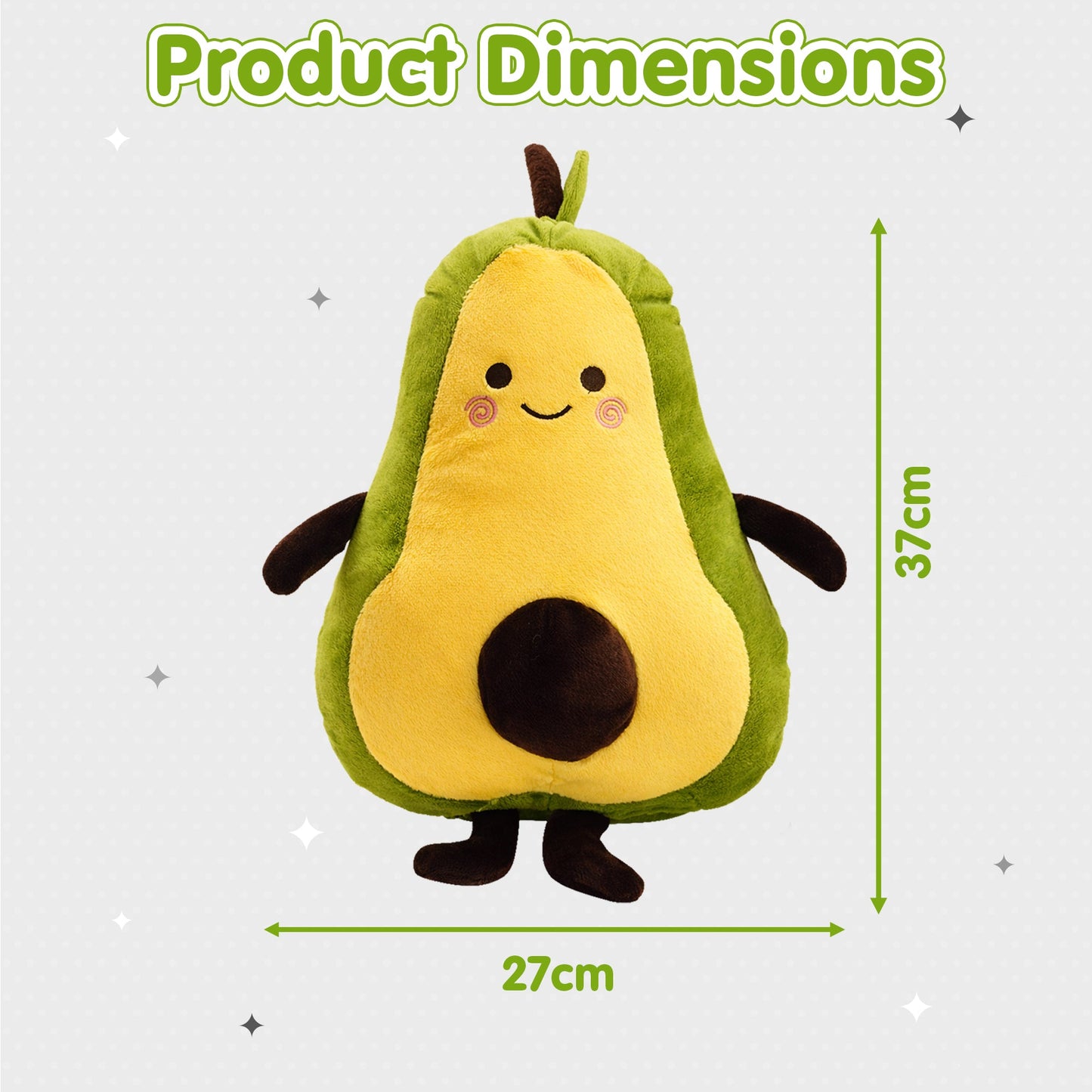 Super Soft Avocado Cushion Plush Toy