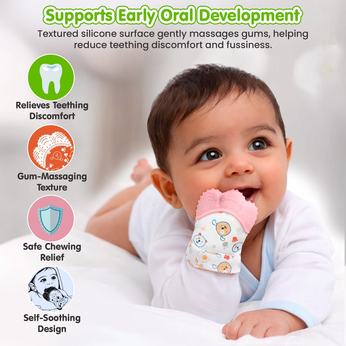 Baby Soft Teether Glove - Set of 2