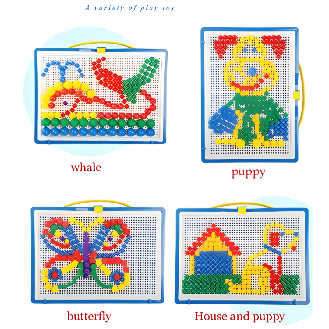 Mushroom Nail Board Creative Mosaic Puzzle Toy