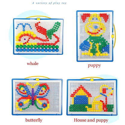 Mushroom Nail Board Creative Mosaic Puzzle Toy