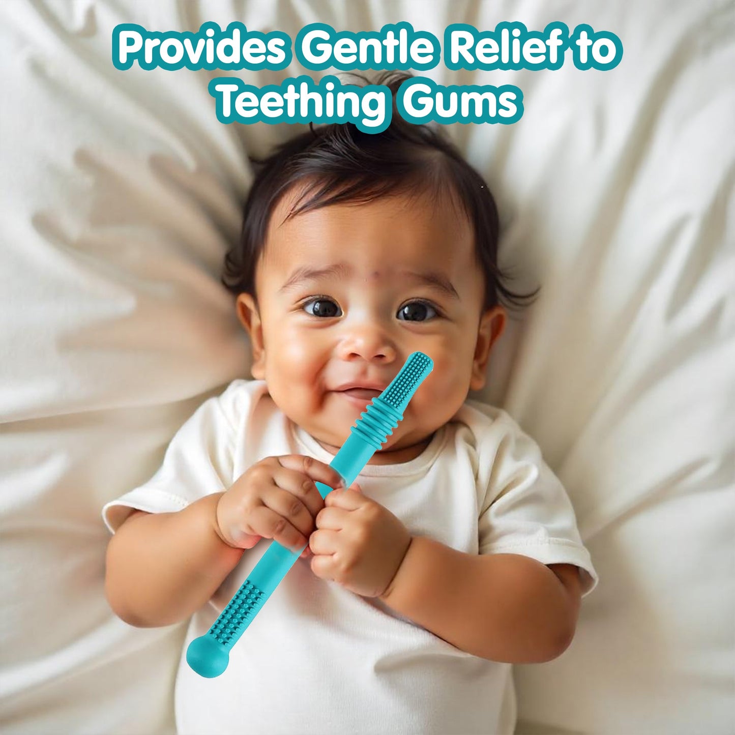 Silicone Tube Teething for Toddlers – Set of 3