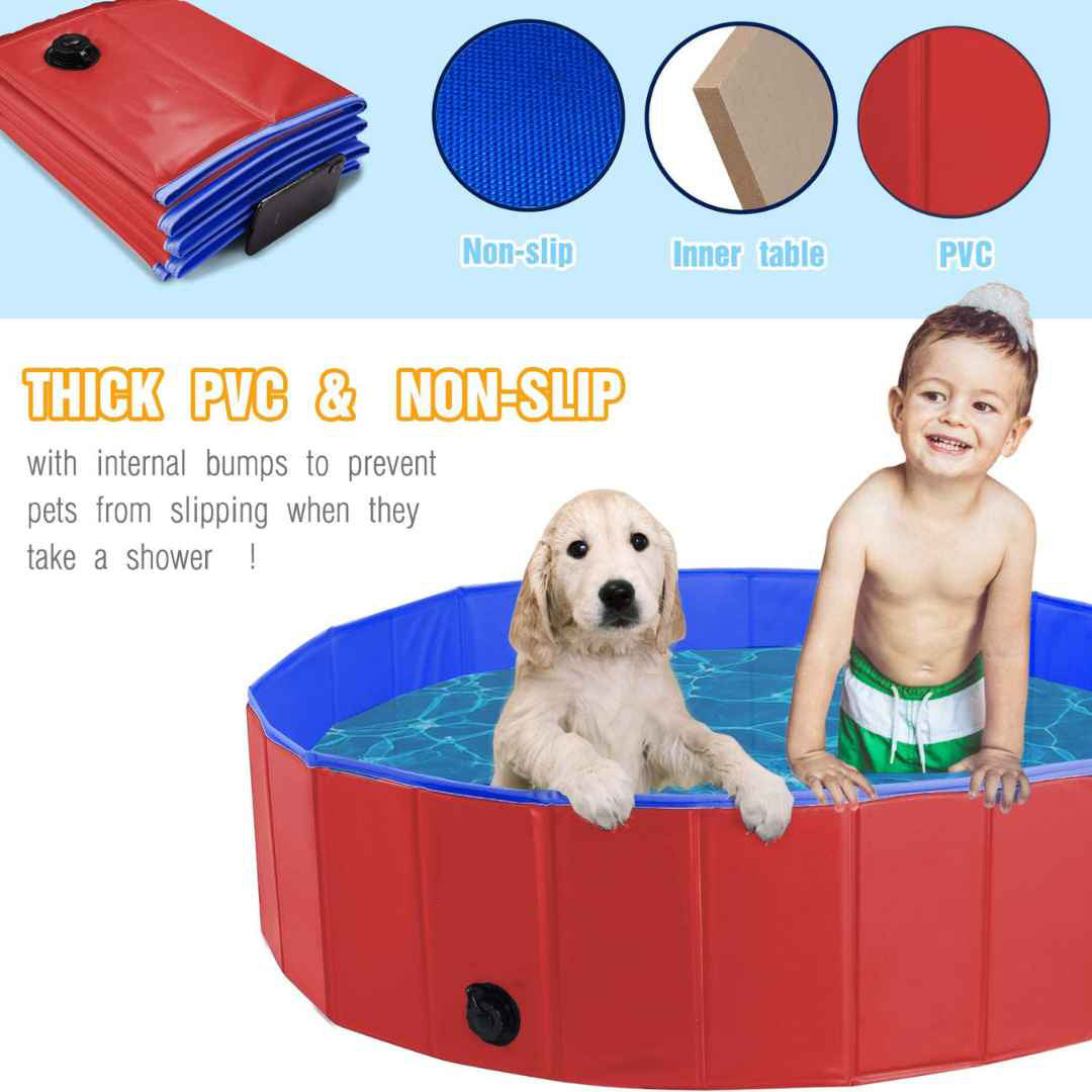 Foldable Pool for Pet and Kids - Portable and Durable Splash Fun for the Whole Family
