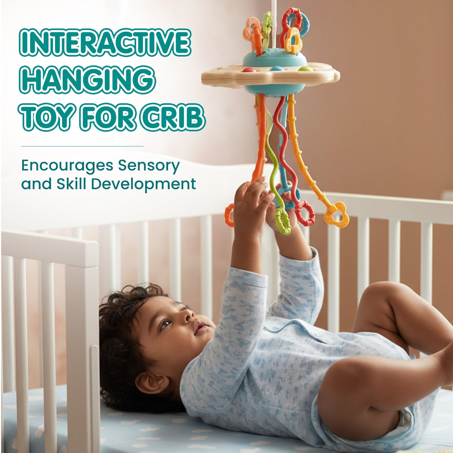 Elephant Pull String Montessori Baby Toy