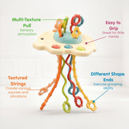 Elephant Pull String Montessori Baby Toy