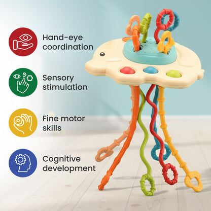 Elephant Pull String Montessori Baby Toy