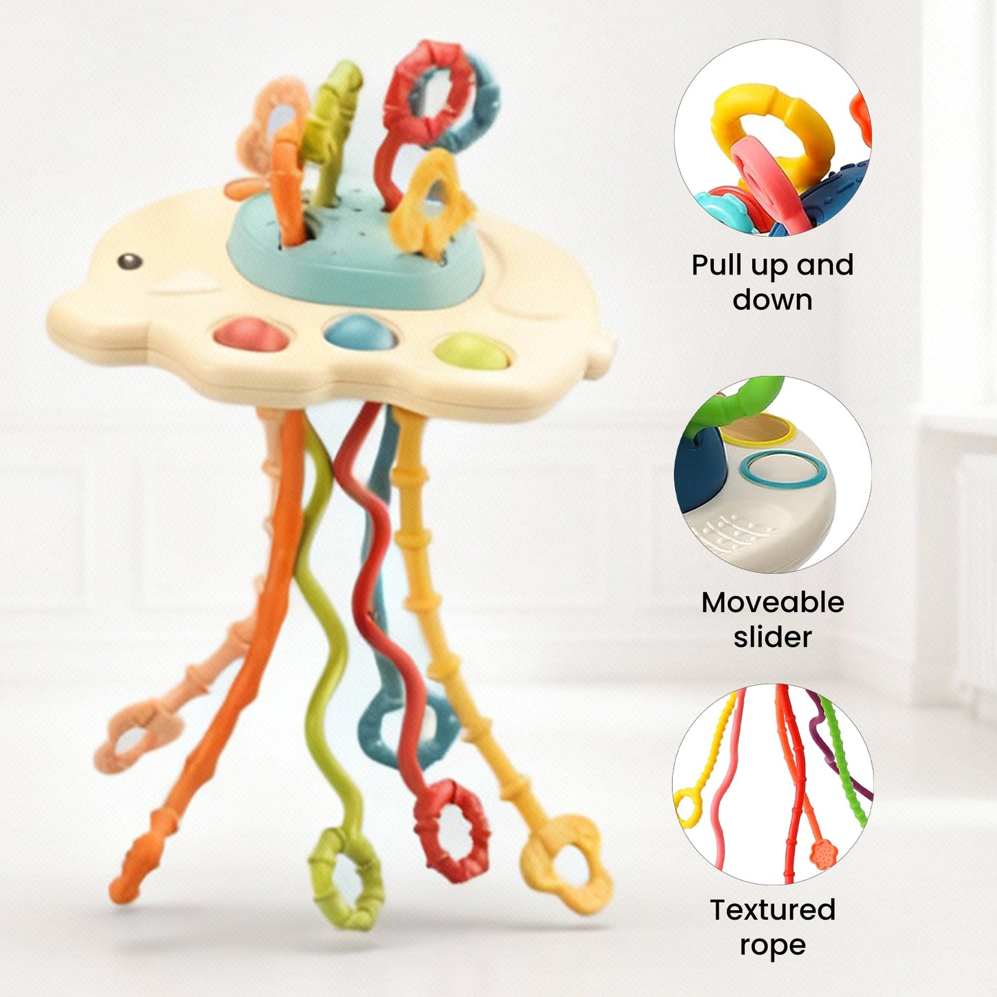 Elephant Pull String Montessori Baby Toy