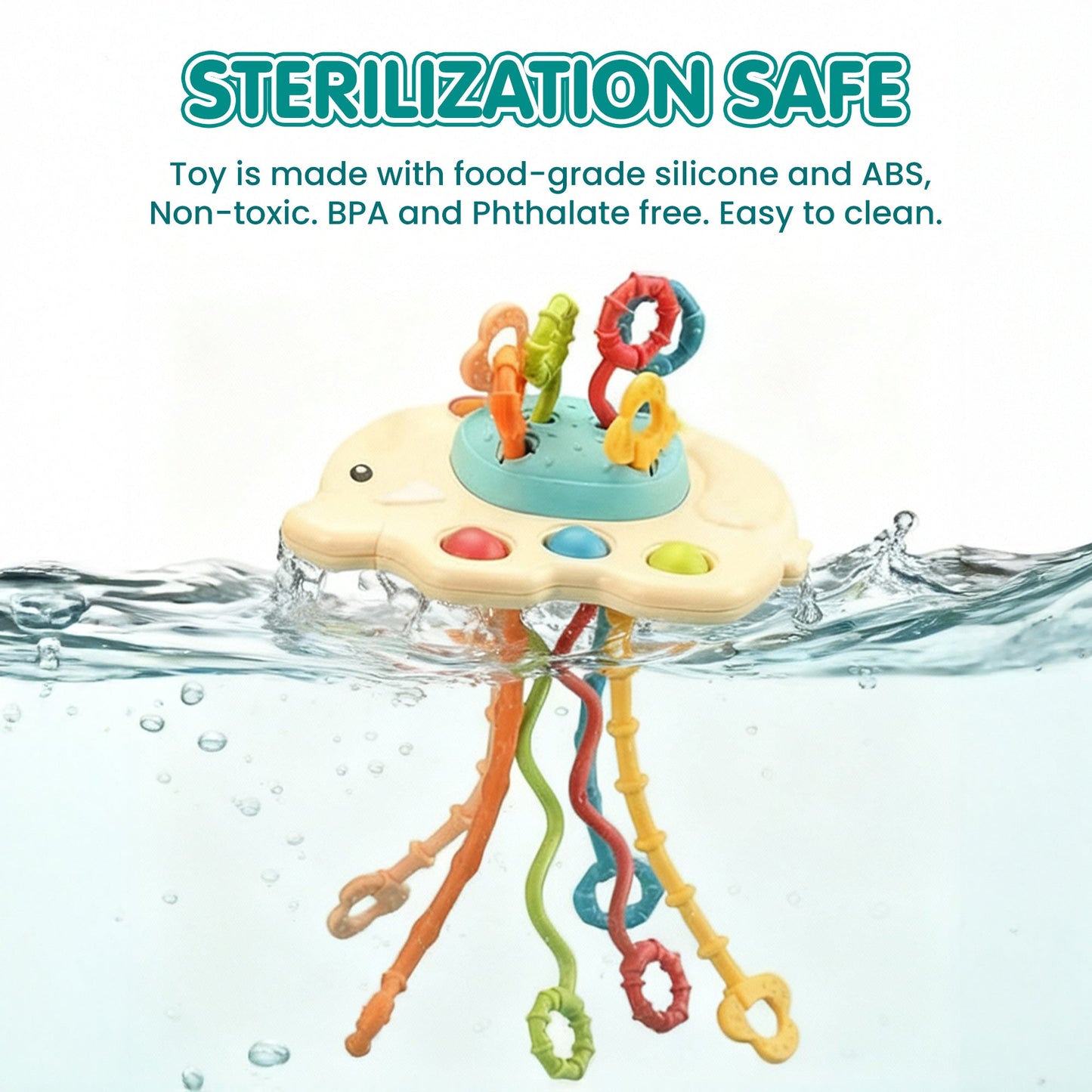 Elephant Pull String Montessori Baby Toy