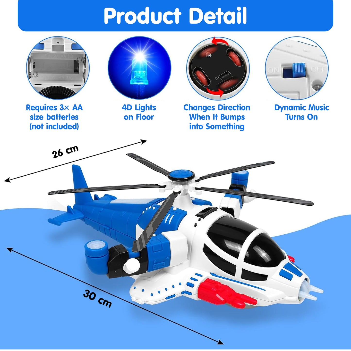 Helicopter Toy with Lights and Sounds