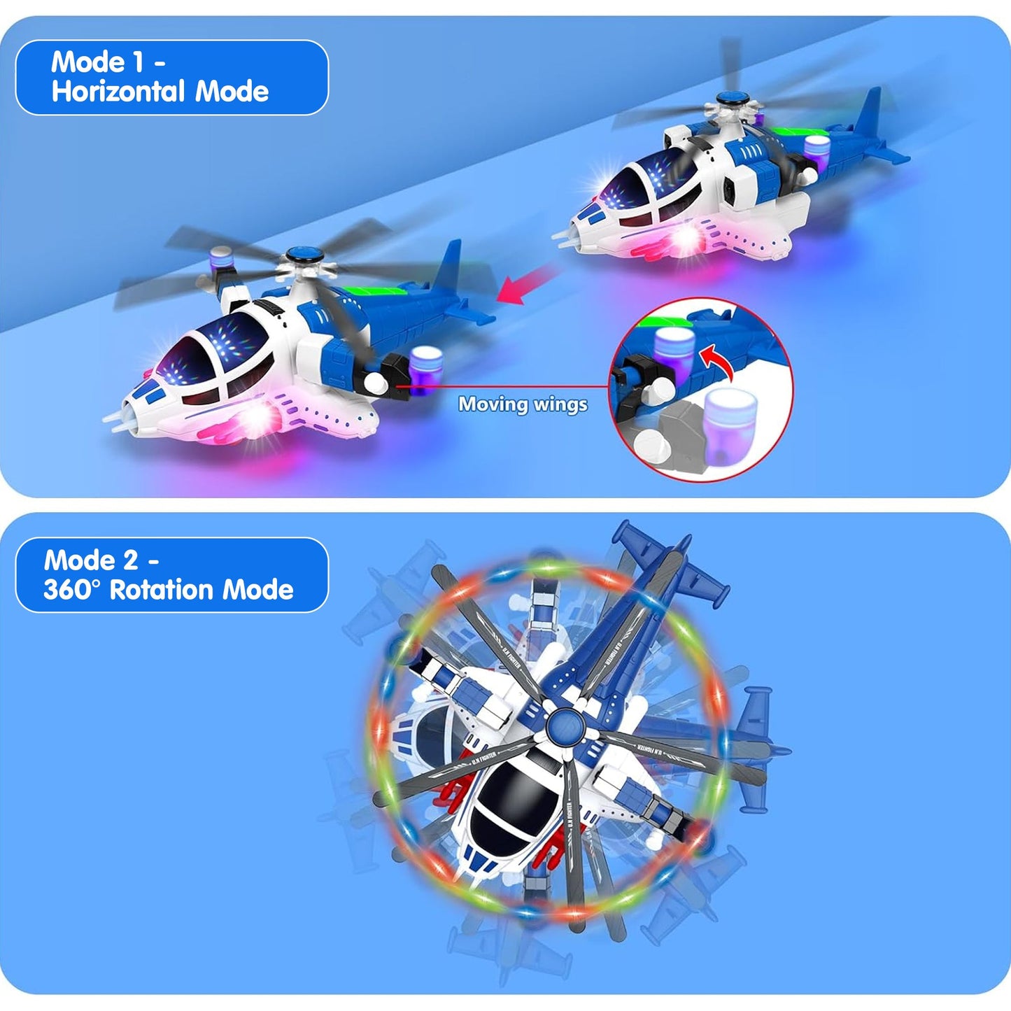 Helicopter Toy with Lights and Sounds