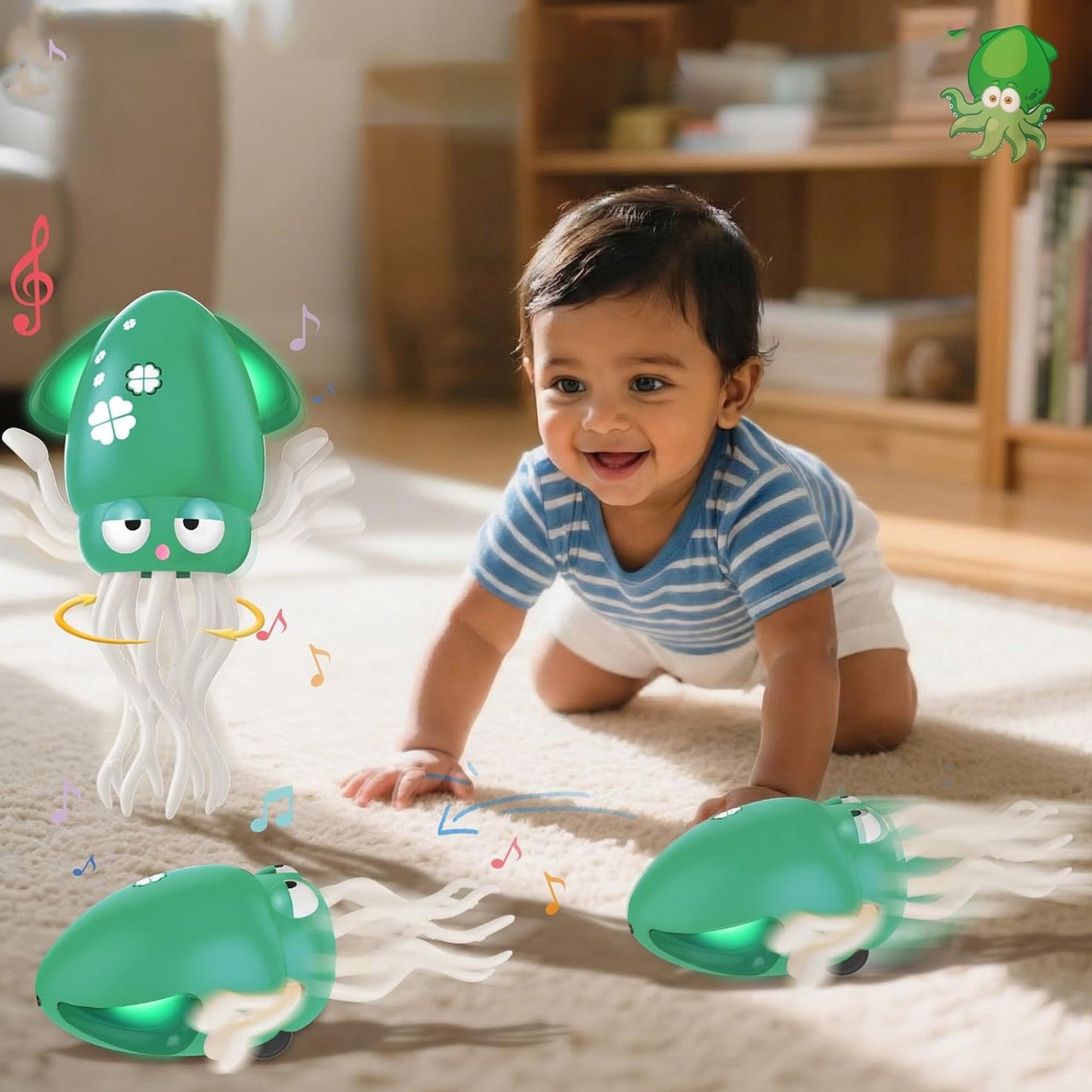 Electric Crawling & Dancing Octopus - Squid Toy