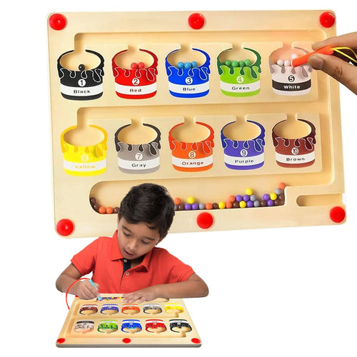 Magnetic Color & Number Maze Board Toy