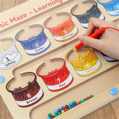 Magnetic Color & Number Maze Board Toy