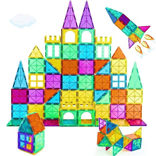 Magnetic Building Tiles Set (56 Pcs)