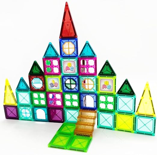 Magnetic Building Tiles Set (56 Pcs)