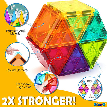 Magnetic Building Tiles Set (56 Pcs)