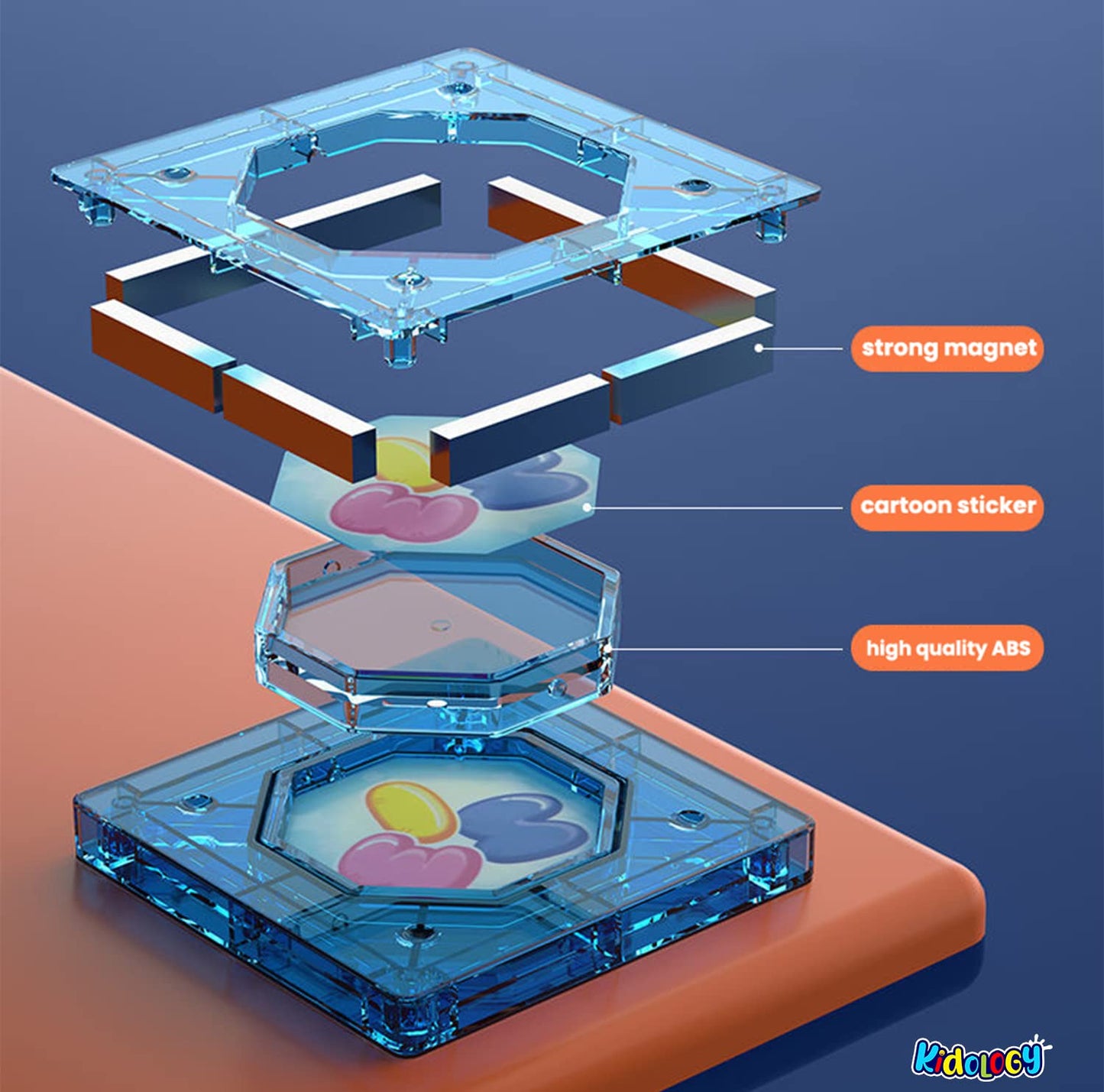 Magnetic Building Tiles Set (56 Pcs)