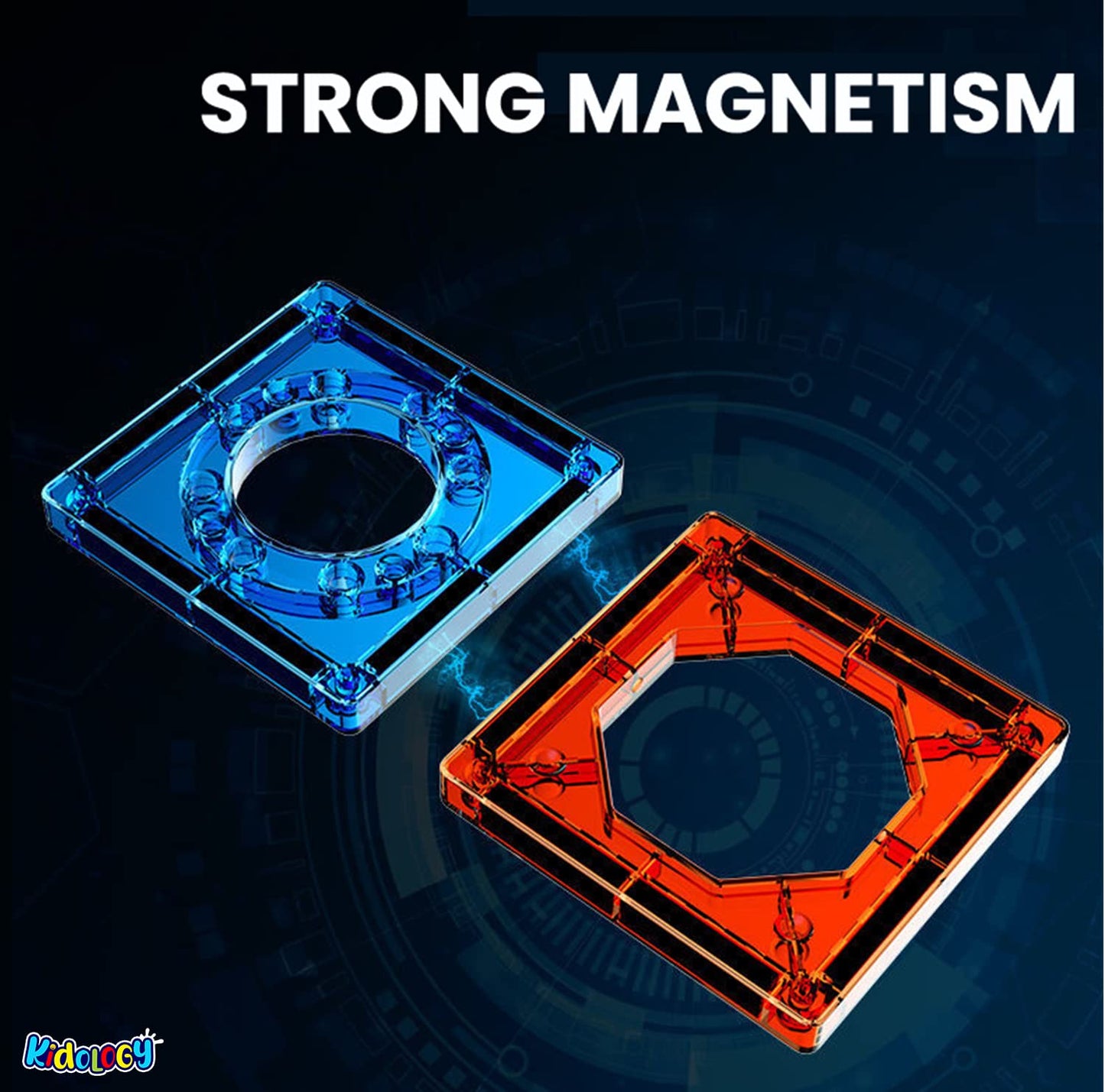 Magnetic Building Tiles Set (56 Pcs)