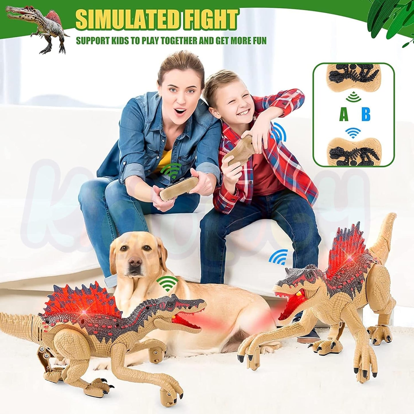 Walking and Roaring Remote Control Dinosaur Toy