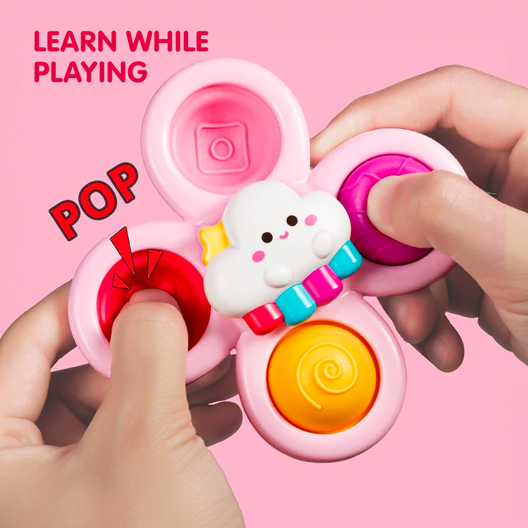 Children's Fun Suction Cup Spinner Toy ( Set of 3 )